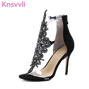 2019 Luxurious Crystal Flowers Thin High Heels Sandals Woman Black Red Suede Back Zip Women Pumps Sexy Stiletto sandalias mujer
2019 Luxurious Crystal Flowers Thin High Heels Sandals Woman Black Red Suede Back Zip Women Pumps Sexy Stiletto sandalias mujer