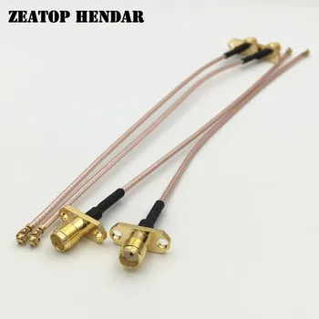 

5Pcs IPX U.fl IPEX to SMA Female 2 hole Flange Mount Panel Jack RG178 Coax Pigtail Cable Connector 5CM 10CM 15CM 20CM 30CM 50CM