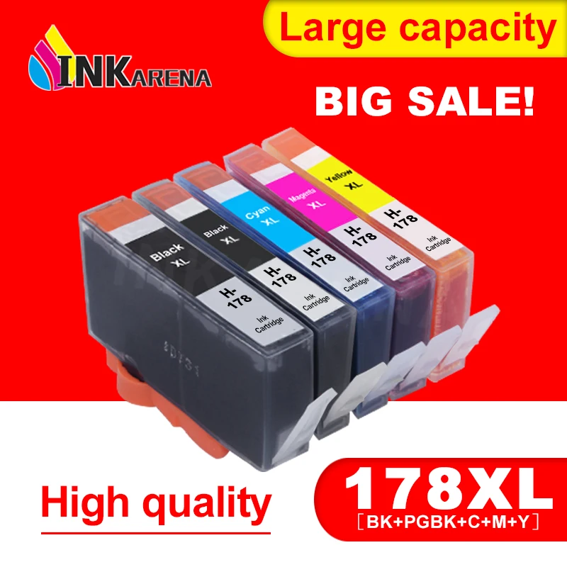 INKARENA 178 Ink Cartridge Replacement for HP 178 XL For HP178 Photosmart C5300 C5383 C309 C310 C410 D5468 D5463 D5460 Printer
INKARENA 178 Ink Cartridge Replacement for HP 178 XL For HP178 Photosmart C5300 C5383 C309 C310 C410 D5468 D5463 D5460 Printer