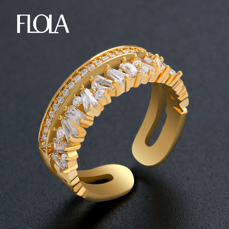 FLOLA Gold Filled Letter Ring for Woman Cubic Zirconia Open Ring 585 Silver Jewelry Luxury Brands Gift Twist Ring Anel righ26
FLOLA Gold Filled Letter Ring for Woman Cubic Zirconia Open Ring 585 Silver Jewelry Luxury Brands Gift Twist Ring Anel righ26