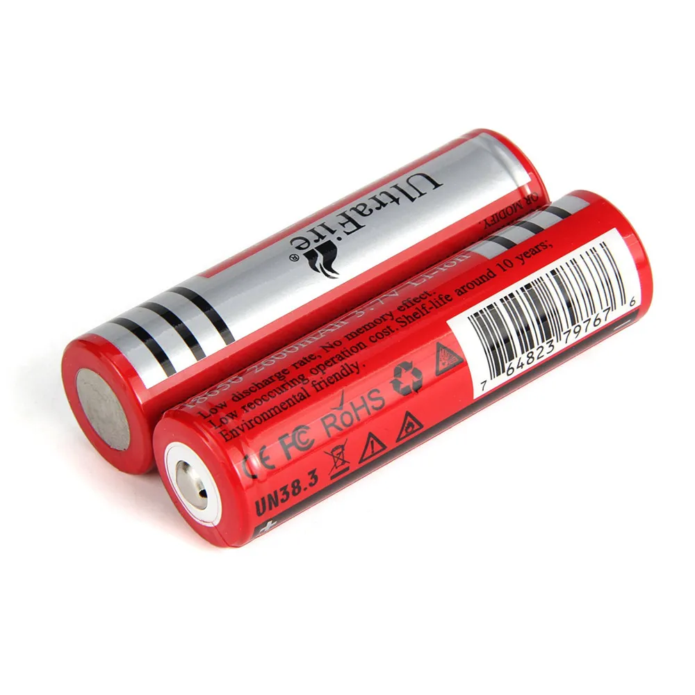 2PCS 18650 batteries High Quality 3.7V 2600MAH Lithium-ion rechargeable flashlight lithium battery Free flashlight
2PCS 18650 batteries High Quality 3.7V 2600MAH Lithium-ion rechargeable flashlight lithium battery Free flashlight