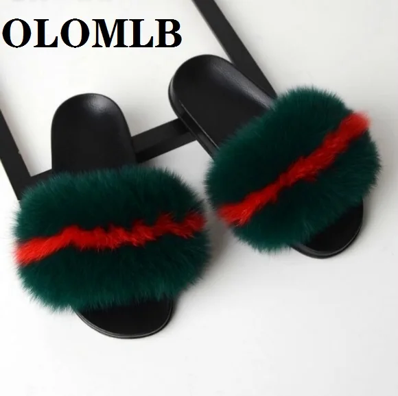 new Women Fox Fur Slippers Real Fox hair Slides Female Furry Indoor Flip Flops Casual Beach Sandals Fluffy Plush Shoes
new Women Fox Fur Slippers Real Fox hair Slides Female Furry Indoor Flip Flops Casual Beach Sandals Fluffy Plush Shoes
