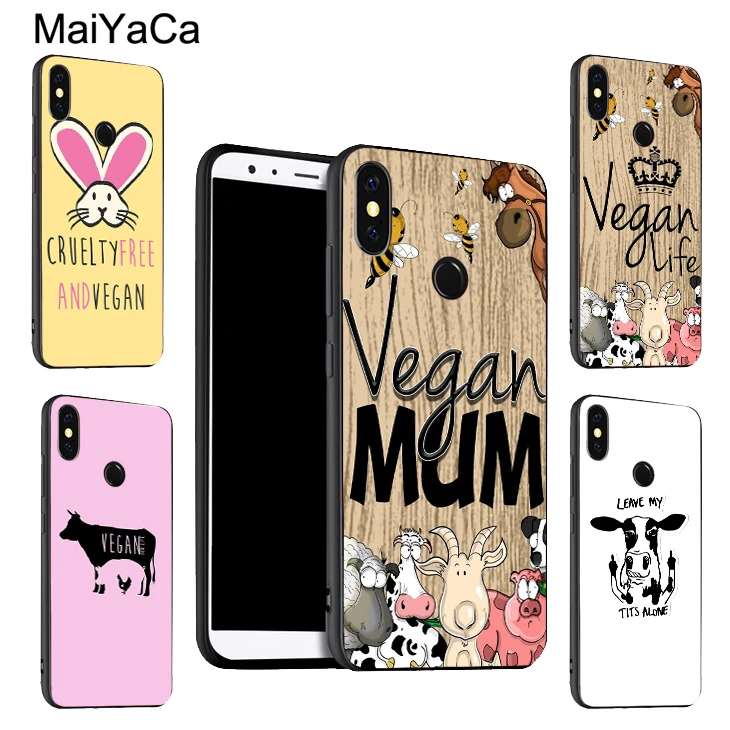 Вегетарианские цитаты MaiYaCa для POCO X3 F2 Pro F1 чехол Red mi Note 9 8 T 7 9S 9C Mi 10 Lite A3 9T|Бамперы| |