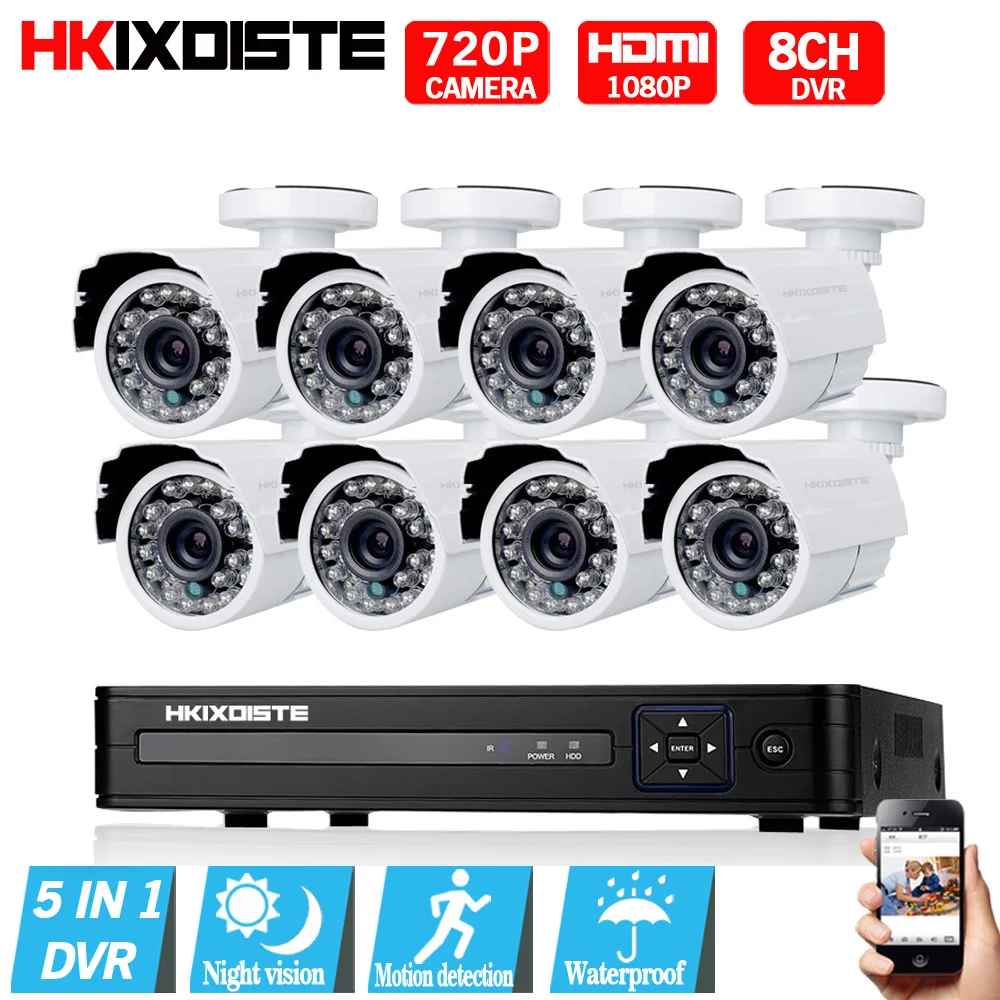8CH 1080N DVR NVR HVR CCTV System 1.0MP Outdoor AHD Camera HD 1080N DVR Recorder Video Security Camera Surveillance System
8CH 1080N DVR NVR HVR CCTV System 1.0MP Outdoor AHD Camera HD 1080N DVR Recorder Video Security Camera Surveillance System