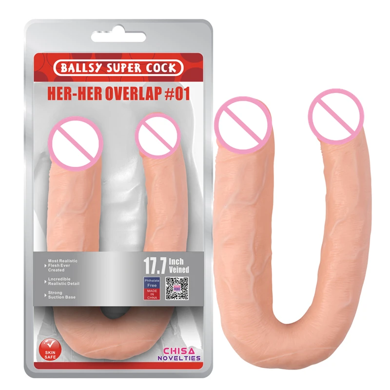 

Realistic Feel Phthalate Faked Double Dildo Lesbian Masturbation Penis With Veins Double-end Wand Vagina Stimulators Bullet Eggs