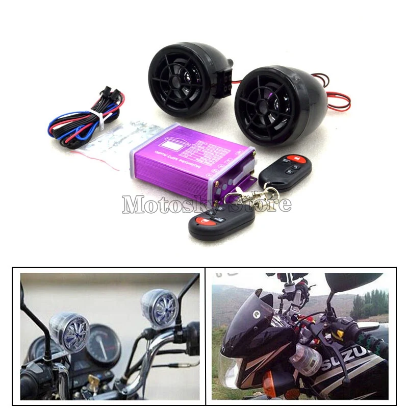 Motorcycle Anti-Theft Handlebar Audio Speakers Bluetooth Music FM Radio MP3 Music Player Scooter Chopper Cruiser Moto
Motorcycle Anti-Theft Handlebar Audio Speakers Bluetooth Music FM Radio MP3 Music Player Scooter Chopper Cruiser Moto