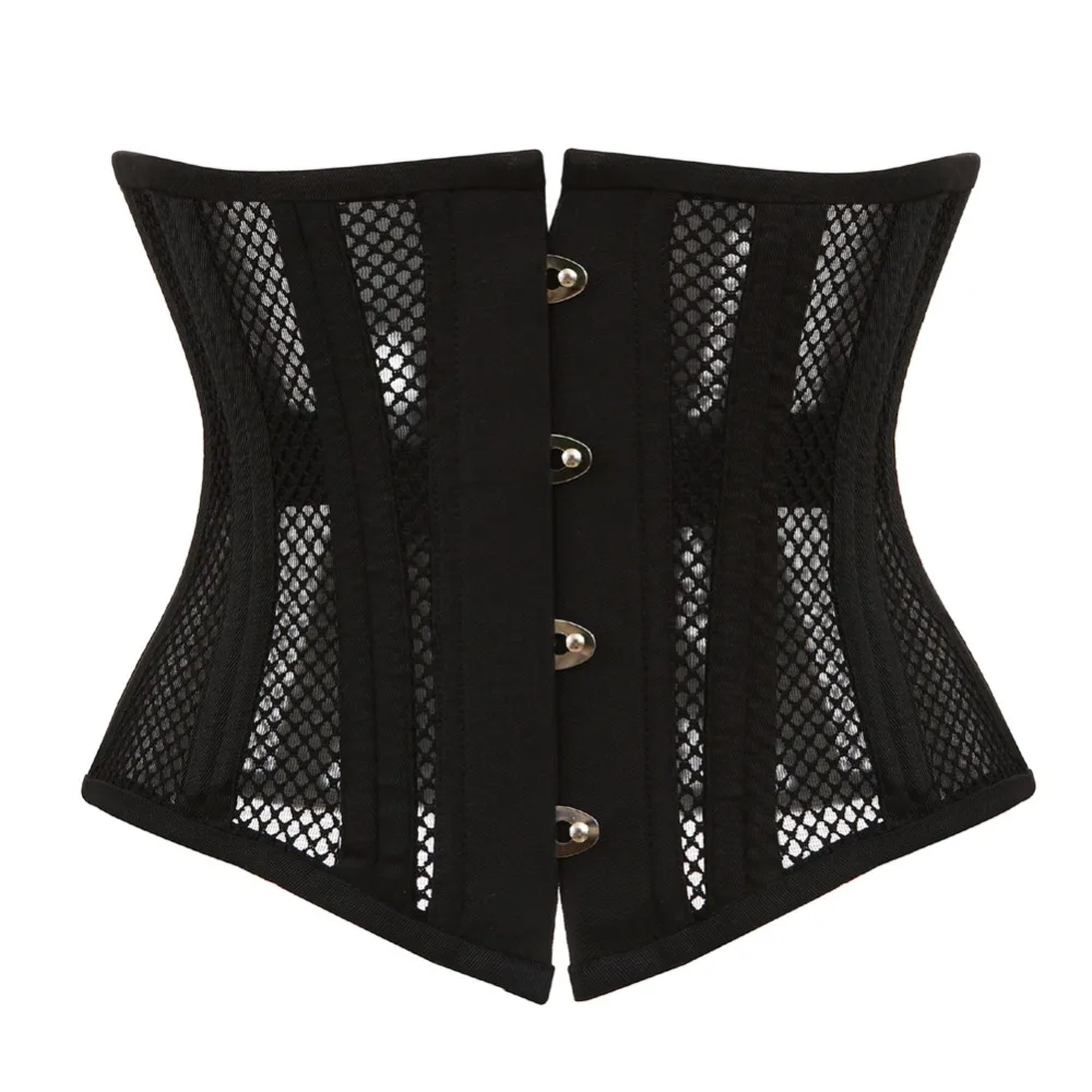 2018 Women Full Steel Boned Black Corset Bustier Waist Trainer Breathable Mesh Under bust Free Shipping
2018 Women Full Steel Boned Black Corset Bustier Waist Trainer Breathable Mesh Under bust Free Shipping