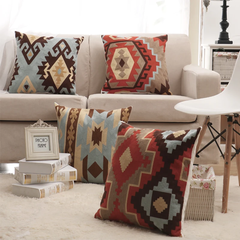 Kilim Pattern Cushion Cover Embroidery Throw Pillow Cover For Sofa Car Chair Cushion Case Decorative 45x45cm Without Stuffing
Kilim Pattern Cushion Cover Embroidery Throw Pillow Cover For Sofa Car Chair Cushion Case Decorative 45x45cm Without Stuffing