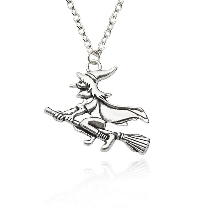 Dropship Alloy Silver Riding Broom Witch Charms Pendant Necklace Halloween Chain Necklaces Fashion Jewelry Gift For Friend
Dropship Alloy Silver Riding Broom Witch Charms Pendant Necklace Halloween Chain Necklaces Fashion Jewelry Gift For Friend