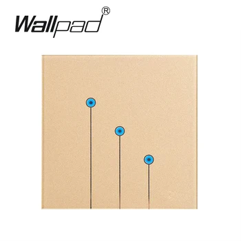 Wallpad Luxury Gold Crystal Glass Switch Panel,3 Gangs 2 Way 110~250V Touch Screen Wall Light Switch LED
Wallpad Luxury Gold Crystal Glass Switch Panel,3 Gangs 2 Way 110~250V Touch Screen Wall Light Switch LED