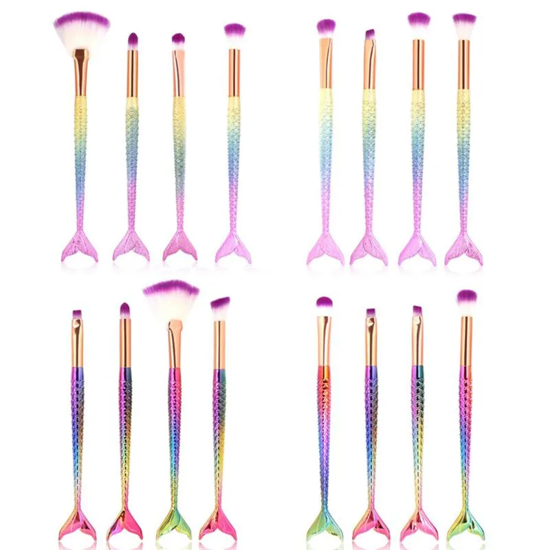 4PCS Small Fish Tail Makeup Brushes pincel sereia Make Up Foundation Eyebrow Eyeliner Blush Concealer Brushes Cosmetic Tools
4PCS Small Fish Tail Makeup Brushes pincel sereia Make Up Foundation Eyebrow Eyeliner Blush Concealer Brushes Cosmetic Tools