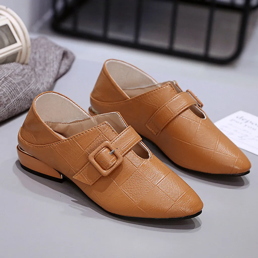 2019 New Low Heel Buckle Square Heel Women Office&Career Shoes Soft Leather Comfort Casual Shoes For Women Pointed Toe Shoes
2019 New Low Heel Buckle Square Heel Women Office&Career Shoes Soft Leather Comfort Casual Shoes For Women Pointed Toe Shoes