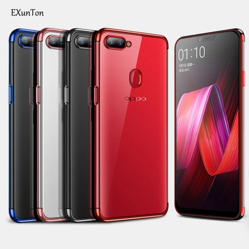 EXUNTON для Oppo F11 Pro F9 Чехол-бампер на заднюю панель ультратонкий прозрачный