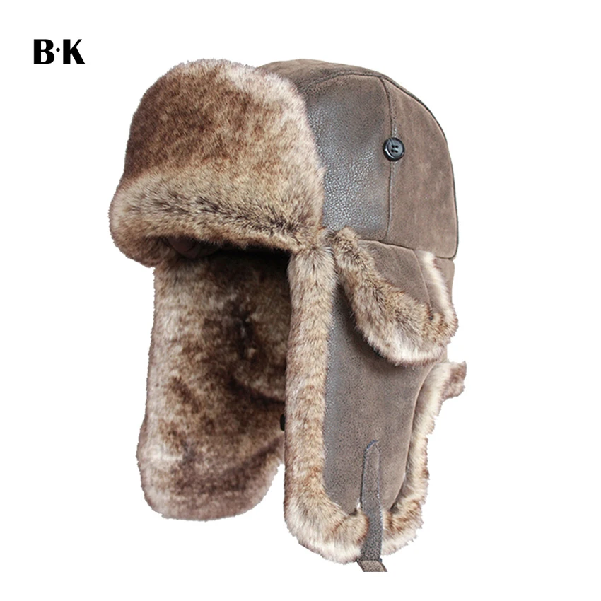 Bomber Hats Faux Rabbit Fur Russian Ushanka Vintage PU Leather Earflap Aviator Trapper Men Women Winter Warm Snow Ski Cap
Bomber Hats Faux Rabbit Fur Russian Ushanka Vintage PU Leather Earflap Aviator Trapper Men Women Winter Warm Snow Ski Cap