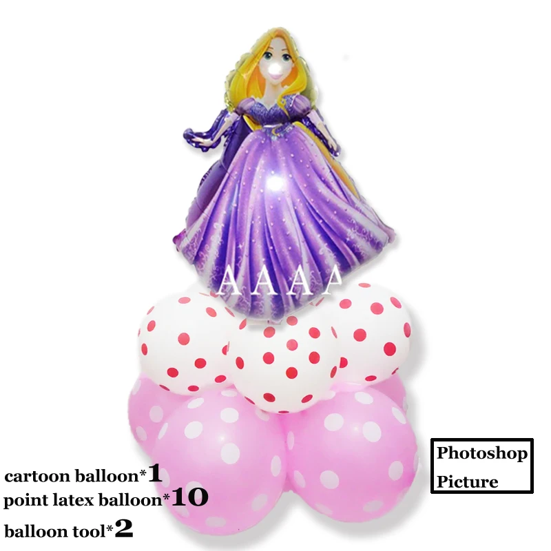 (11pcs/lot)princess birthday balloons Rapunzel foil balloon 12inch dot latex ballons for girl toys party decoration air balloons
(11pcs/lot)princess birthday balloons Rapunzel foil balloon 12inch dot latex ballons for girl toys party decoration air balloons