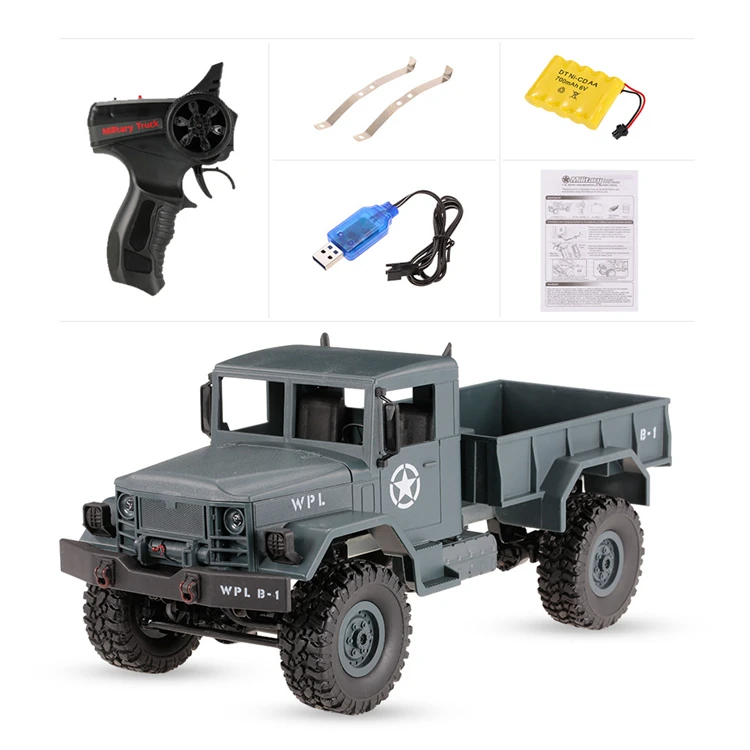 15 High Speed four-wheel Drive Remote Control Car Toy Off-road Vehicle Climbing Car 2.4G Radio Remote Control Military Truck RC B14