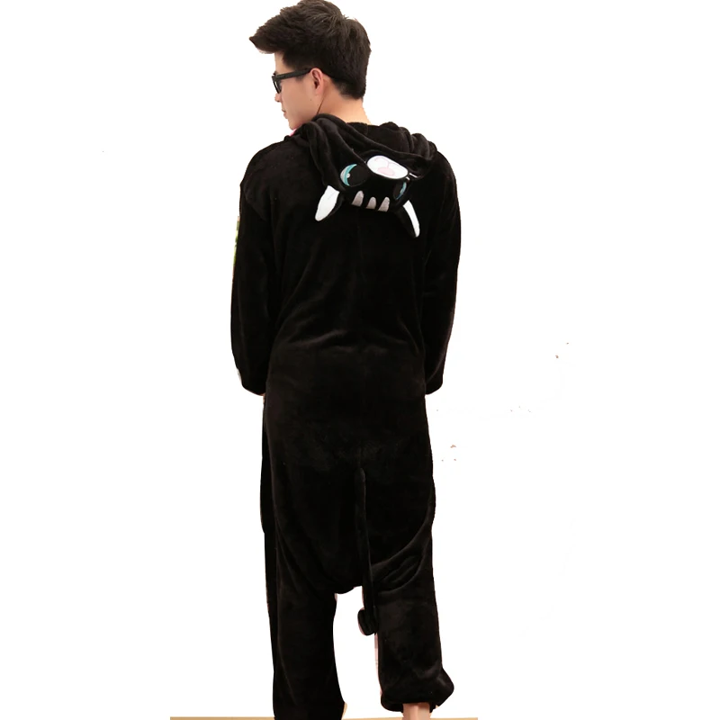 Kawaii Flannel Pijama kigurumi For men Minion Panda Tiger Giraffe Onesie Adult Sleepwear Couple Pyjamas Halloween Party Jumpsuit (17)