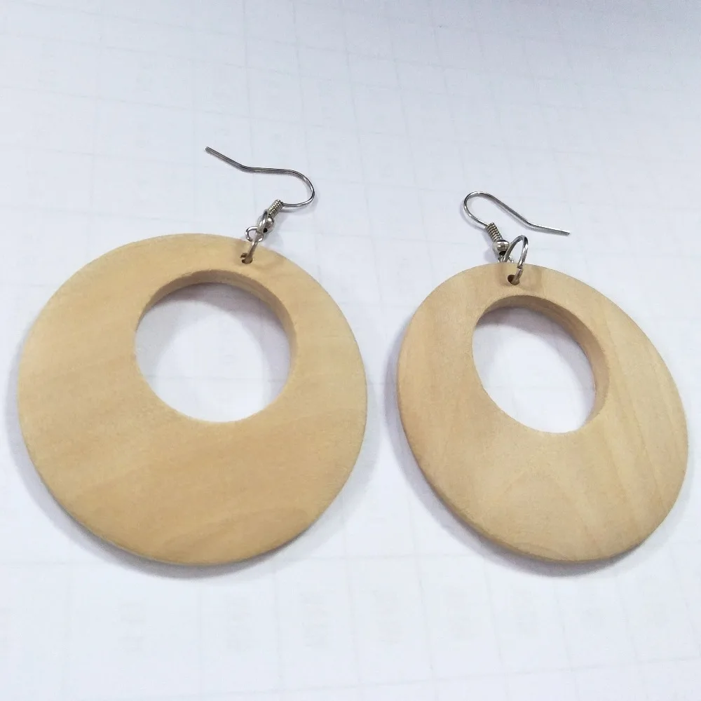 5 Pairs/Lot Natural Wood Big Round Wooden Earrings Hollow For Painting Women's Gift Charms Crafts Jewelry Making Accessories
5 Pairs/Lot Natural Wood Big Round Wooden Earrings Hollow For Painting Women's Gift Charms Crafts Jewelry Making Accessories