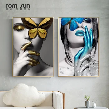 Abstract Wall Art Pictures Fashion Woman butterfly Lips Gold And White Black Modern Home Canvas Painting Beauty Decor Posters
Abstract Wall Art Pictures Fashion Woman butterfly Lips Gold And White Black Modern Home Canvas Painting Beauty Decor Posters