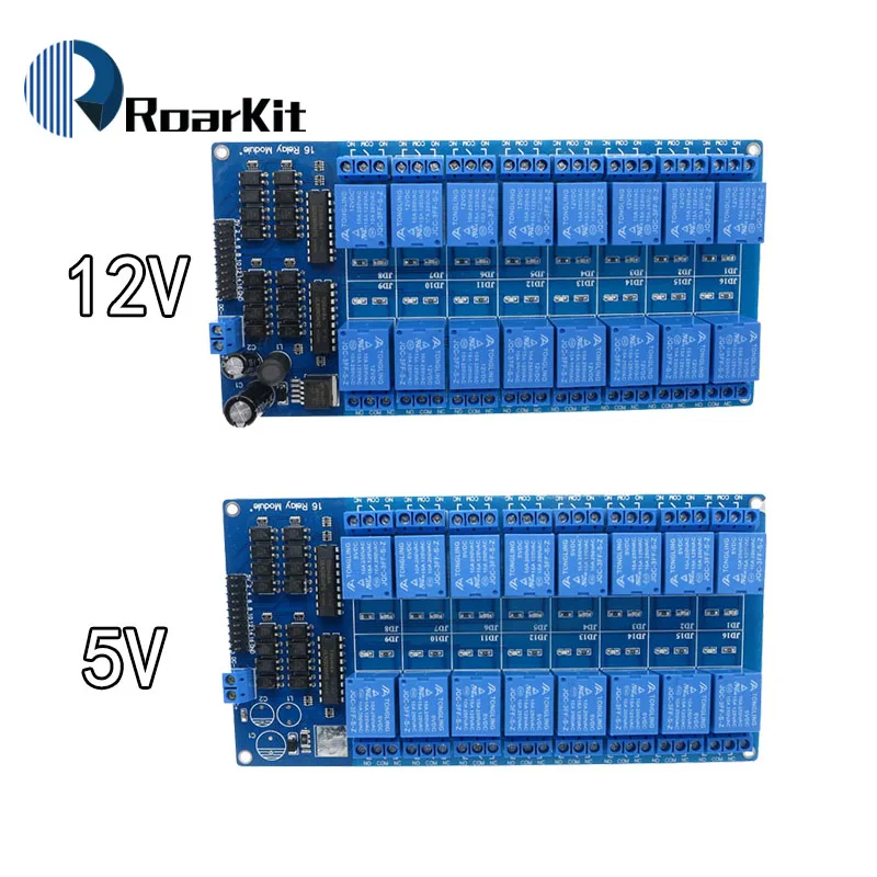 Плата интерфейсного модуля реле 5 в 12 В 16 каналов для Arduino PIC ARM DSP PLC с защитой
