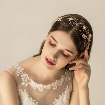 Luxurious Pearls Brides Headbands Pink Flower Crystal Wedding Hair Accessories Party Dress Accessories
Luxurious Pearls Brides Headbands Pink Flower Crystal Wedding Hair Accessories Party Dress Accessories