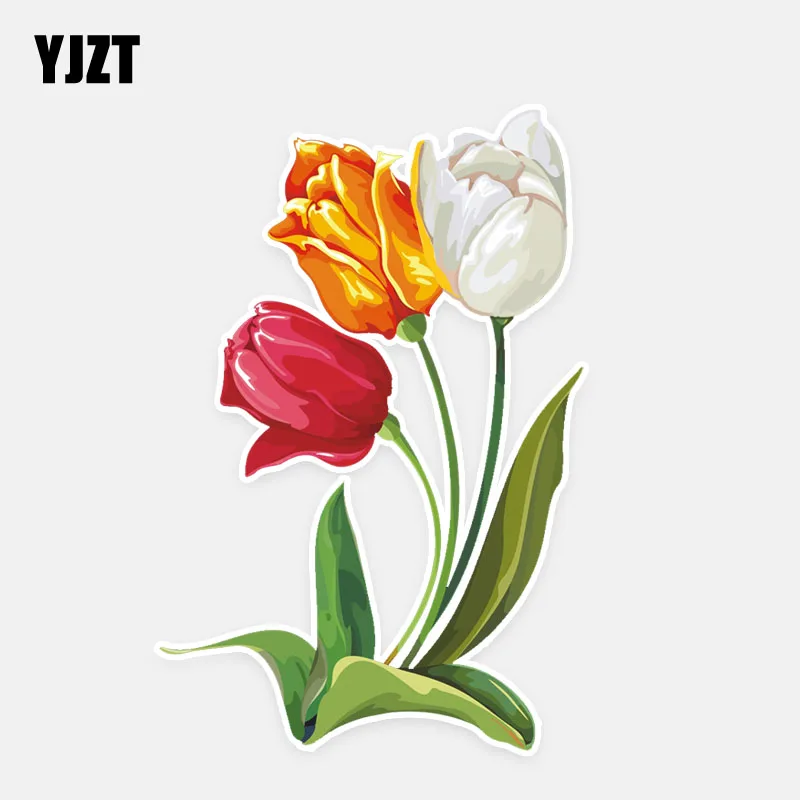 YJZT 10.8*16.3CM Beautiful A Handful Of Tulips Decor Car Stickers Personalized 11A0760
YJZT 10.8*16.3CM Beautiful A Handful Of Tulips Decor Car Stickers Personalized 11A0760