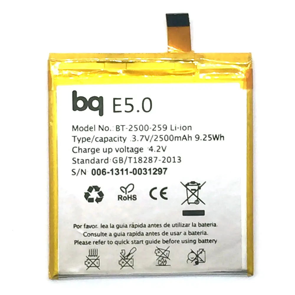 1Pcs High Quality New Original BQ E5.0 Battery for BQ Aquaris E5 E5 FHD E5 HD Mobile Phone in stock
1Pcs High Quality New Original BQ E5.0 Battery for BQ Aquaris E5 E5 FHD E5 HD Mobile Phone in stock