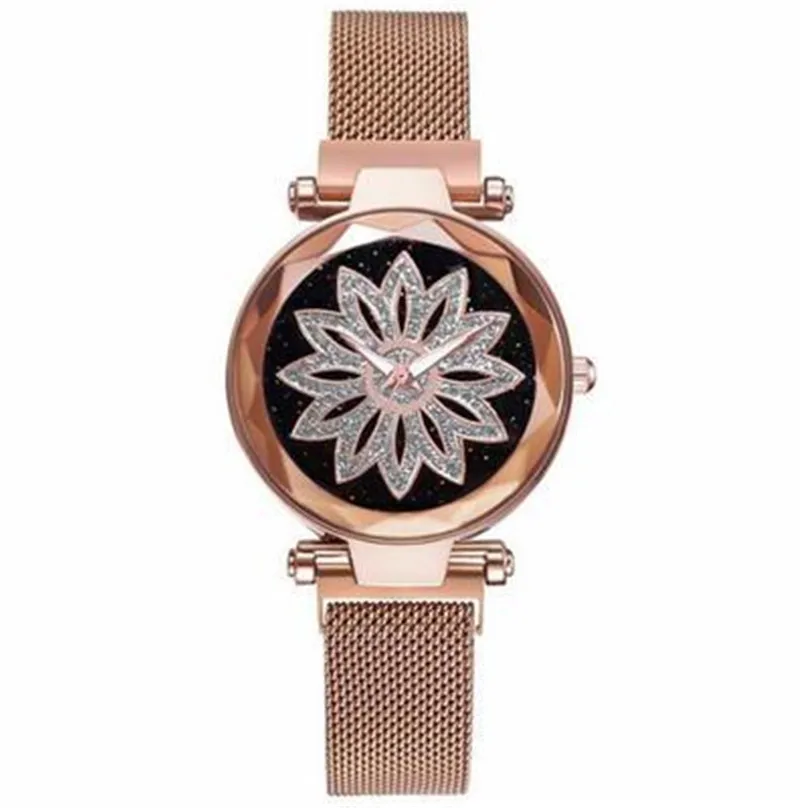 Luxury Rose Gold Women Mesh Magnet Buckle Watches Hot Fashion Flowers Elegant Ladies Wristwatches Female Magnetic Watch Clock 
Luxury Rose Gold Women Mesh Magnet Buckle Watches Hot Fashion Flowers Elegant Ladies Wristwatches Female Magnetic Watch Clock
