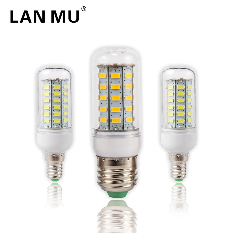 Lampada LED Bulb E27 E14 LED Lamp 5730 SMD LED Lights Corn Bulb 24 36 48 56 69 72Leds Chandelier Candle Lighting Home Decoration