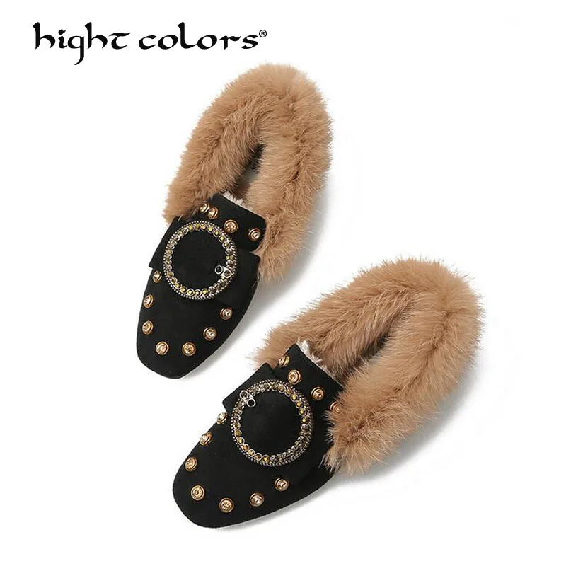 hight colors Brand Women Fur Loafers Natural Rabbit Flock Flats Slip On Warm Winter Shoes Rivet Big Size 34~41 AL053
hight colors Brand Women Fur Loafers Natural Rabbit Flock Flats Slip On Warm Winter Shoes Rivet Big Size 34~41 AL053