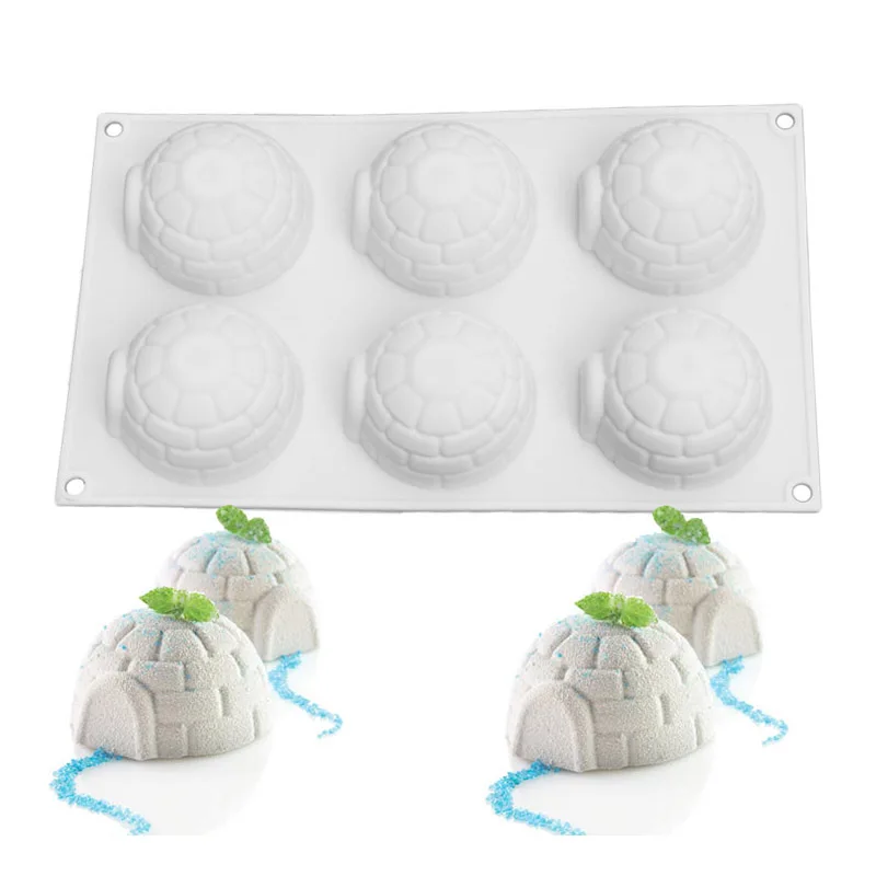 6 Cavity Igloo Silicone Cake Mold For Mousses Ice Cream Chiffon Baking Accessories
6 Cavity Igloo Silicone Cake Mold For Mousses Ice Cream Chiffon Baking Accessories