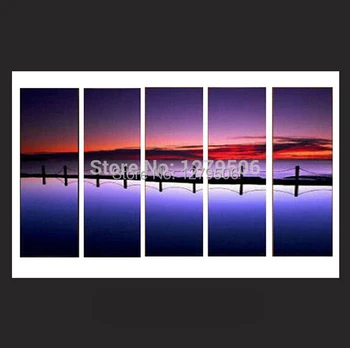 Hand Painted Landscape 5 Panels Oil Painting Canvas Wall Decor Seaside Twilight Living Room Decoration Gift
Hand Painted Landscape 5 Panels Oil Painting Canvas Wall Decor Seaside Twilight Living Room Decoration Gift