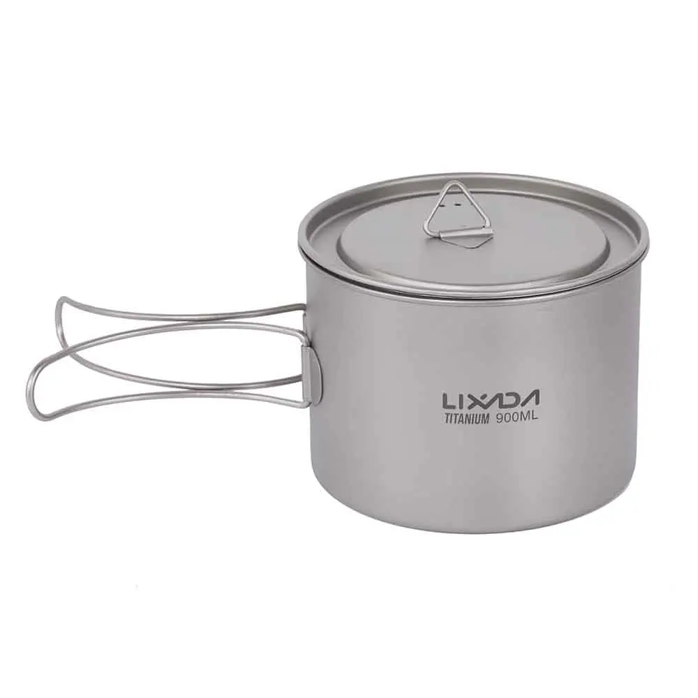 Lixada 900ml Titanium Cup Pot Portable Water Cup Hanging Camping Pot with Lid and Foldable Handle for Outdoor Hiking Picnic
Lixada 900ml Titanium Cup Pot Portable Water Cup Hanging Camping Pot with Lid and Foldable Handle for Outdoor Hiking Picnic