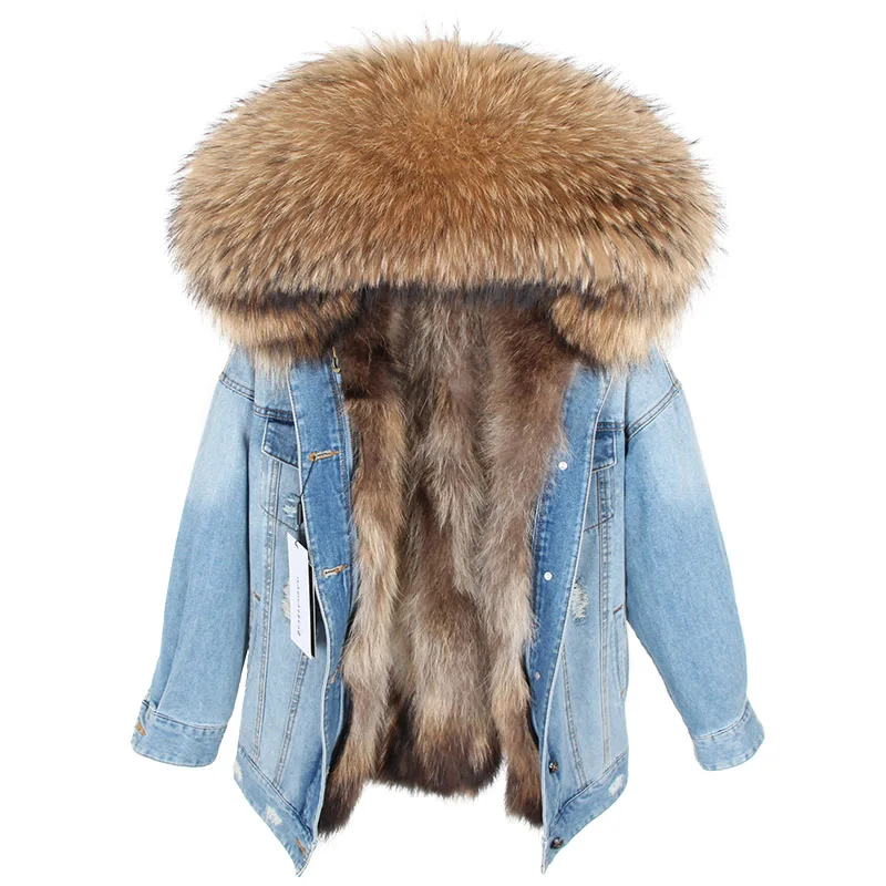 2019 Winter Jacket Women Real Fur Coat Parka Real raccoon collar fox Fur liner bomber Denim jacket Streetwear ins fashion
2019 Winter Jacket Women Real Fur Coat Parka Real raccoon collar fox Fur liner bomber Denim jacket Streetwear ins fashion