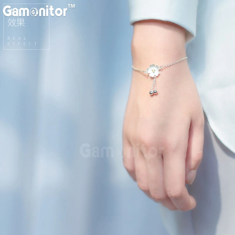 Sakura Chain With Cherry Blossoms Fashion Ball Dangle Pendant For Lady Girls Wedding Jewelry 925 Silver Charm Flower Bracelet
Sakura Chain With Cherry Blossoms Fashion Ball Dangle Pendant For Lady Girls Wedding Jewelry 925 Silver Charm Flower Bracelet
