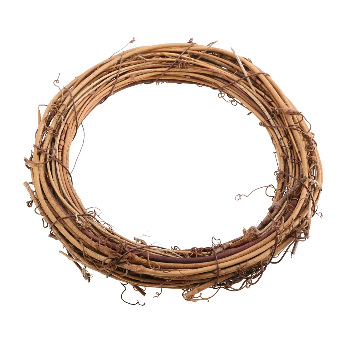 Natural Dried Wreath DIY Rattan Wreaths Christmas Door Wall Wedding Wreaths Decoration Rattan Wreath 10/15/20/25/30cm