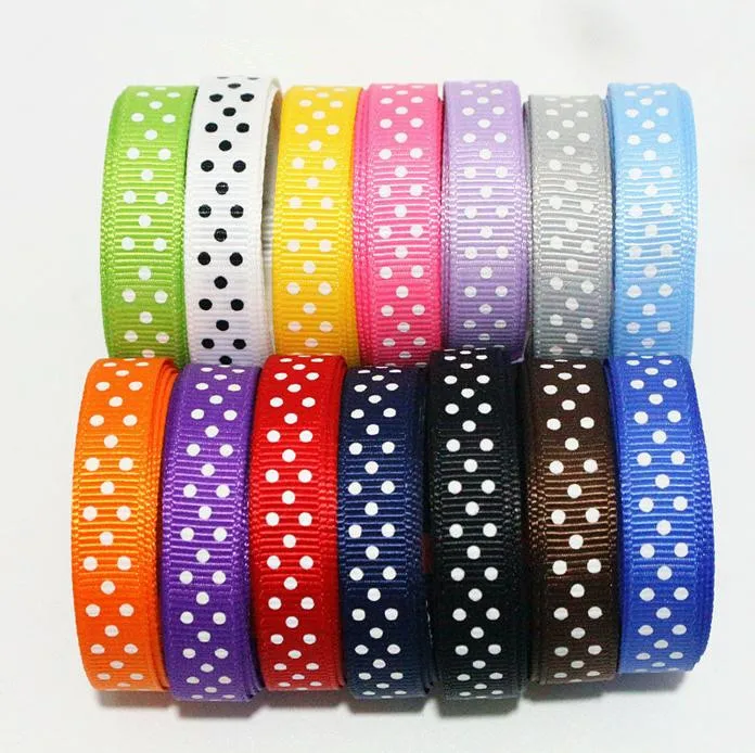 5yards/lot 3/8''(10mm) White Polka dots printed grosgrain ribbon tape Ribbons For DIY Crafts diy accessories
5yards/lot 3/8''(10mm) White Polka dots printed grosgrain ribbon tape Ribbons For DIY Crafts diy accessories