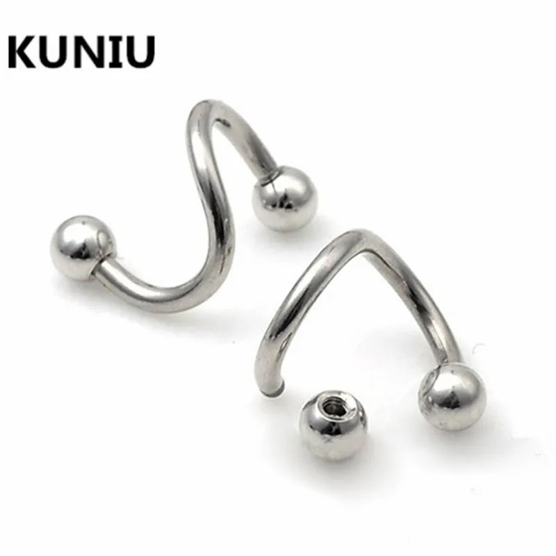 Top Quality Silver Stainless Steel Spiral Helix Ear Stud Lip Nose Ring Cartilage Piercing Women Jewelry Accessories
Top Quality Silver Stainless Steel Spiral Helix Ear Stud Lip Nose Ring Cartilage Piercing Women Jewelry Accessories