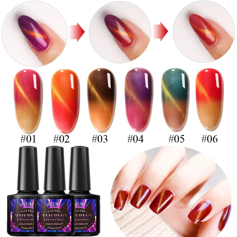 AZURE BEAUTY 6Pcs/Lot Thermal Cat Eyes UV Gel Nail Polish Nail Art Manicure Gel Polish Kits Soak Off Semi Permanent Magnet Gel
AZURE BEAUTY 6Pcs/Lot Thermal Cat Eyes UV Gel Nail Polish Nail Art Manicure Gel Polish Kits Soak Off Semi Permanent Magnet Gel