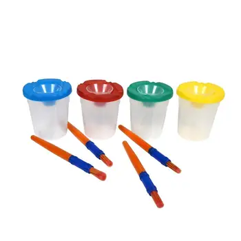 8 PCS No Spill Paint Cups with Color Lids and Brushes Children's wash Cup for art&school supplies
8 PCS No Spill Paint Cups with Color Lids and Brushes Children's wash Cup for art&school supplies