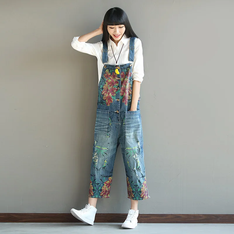 Plus Size Jeans for Women Denim Overalls for Women Loose Print 2019 Spring Summer Casual Rompers Womens Jumpsuit Leotard Korean
Plus Size Jeans for Women Denim Overalls for Women Loose Print 2019 Spring Summer Casual Rompers Womens Jumpsuit Leotard Korean