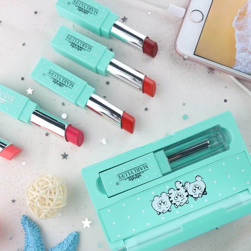 Marlylufe Brand New Product With Charging Function Lipstick Long-lasting High moisture Lipstick Green Color By Factory
Marlylufe Brand New Product With Charging Function Lipstick Long-lasting High moisture Lipstick Green Color By Factory