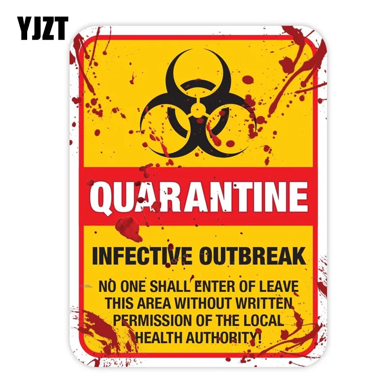 YJZT 15x20CM Funny ZOMBIE Warning Quarantine Infected Area Caution Retro-reflective Car Sticker Decals C1-8023
YJZT 15x20CM Funny ZOMBIE Warning Quarantine Infected Area Caution Retro-reflective Car Sticker Decals C1-8023