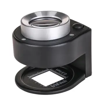 30X Optical Glass Lens 6LEDMagnifier Full Metal Folding Linen Tester Loupe Magnifying Glass With 6LED Lamp Thread Counter 
30X Optical Glass Lens 6LEDMagnifier Full Metal Folding Linen Tester Loupe Magnifying Glass With 6LED Lamp Thread Counter