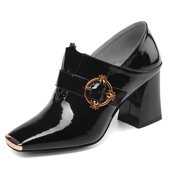 2019 novel unique Two ways of wearing brand-name leather women's shoes fashion square head metal spider buckle high heels women
2019 novel unique Two ways of wearing brand-name leather women's shoes fashion square head metal spider buckle high heels women
