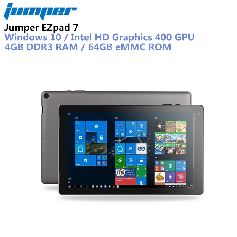 

Jumper EZpad 7 Tablet 2 in 1 Tablet PC 10.1'' Windows 10 Intel Cherry Trail Z8350 Quad Core 1.44GHz 4GB RAM 64GB eMMC ROM
