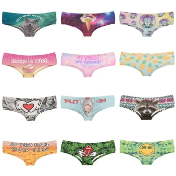 3D Pattern Printing Woman Panties Brief Cat Ice-cream Lion Dollar Raccoon Rockets-putin Painapple Leaves Lady Underwear
3D Pattern Printing Woman Panties Brief Cat Ice-cream Lion Dollar Raccoon Rockets-putin Painapple Leaves Lady Underwear