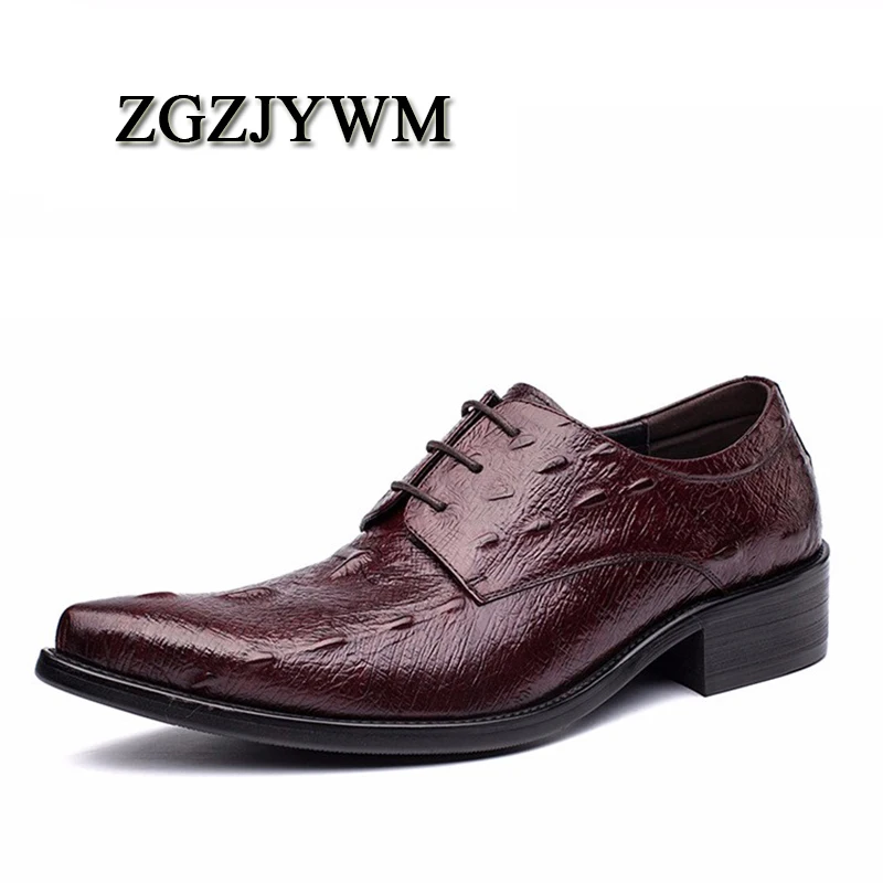 Новые черные/красные мужские оксфорды ZGZJYWM с крокодиловым узором на шнуровке