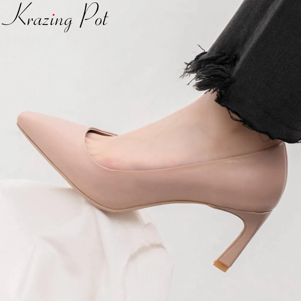 Krazing Pot bride wedding party office lady superstars full grain leather pumps stiletto high heels square toe runway shoes L06
Krazing Pot bride wedding party office lady superstars full grain leather pumps stiletto high heels square toe runway shoes L06