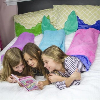140 * 70cm Mermaid Tail Blanket Crochet Mermaid Blanket For Adult Super Soft All Seasons Sleeping Knitted Blankets 
140 * 70cm Mermaid Tail Blanket Crochet Mermaid Blanket For Adult Super Soft All Seasons Sleeping Knitted Blankets